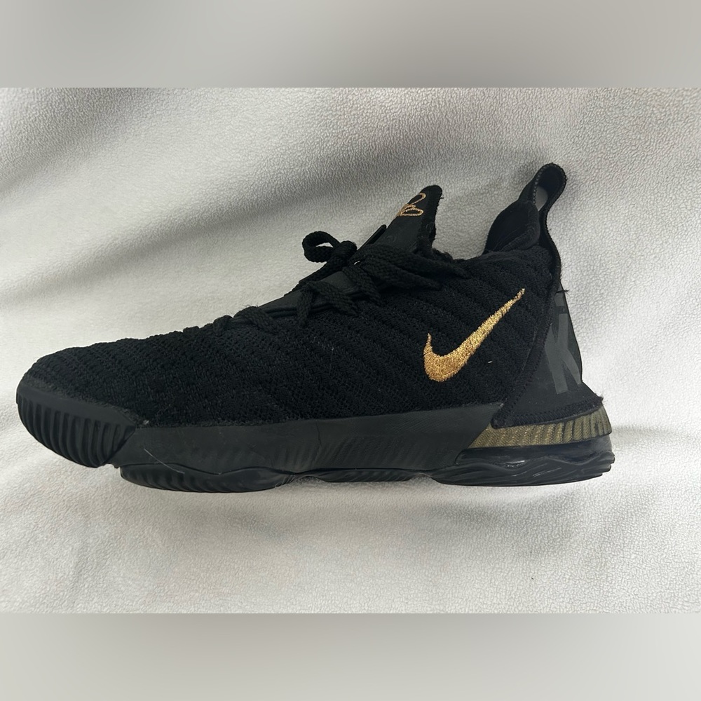 Nike LeBron 16, I AM KING Black and Gold Athletic Shoes